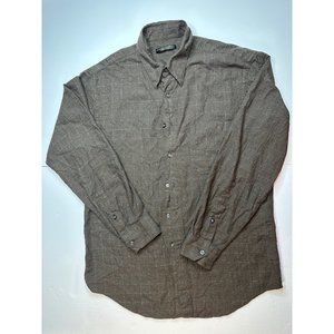 Donna Karan men’s long sleeve shirt. Brown.‎